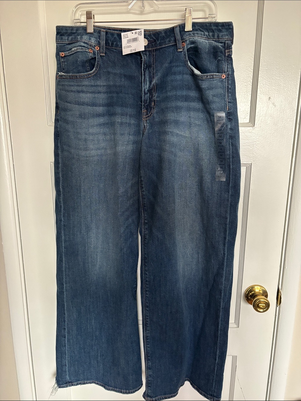 American Eagle Outfitters Medium Blue Wide-Leg Jeans